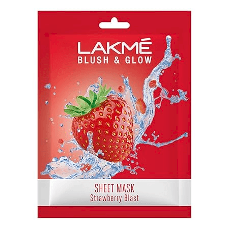 Lakme Blush & Glow - Strawberry - Sheet Mask 
