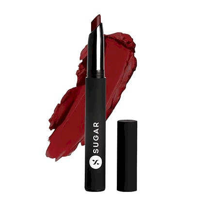SUGAR Matte Attack Transferproof Lipstick - 04 Maroon Vibe (Dark Red)
