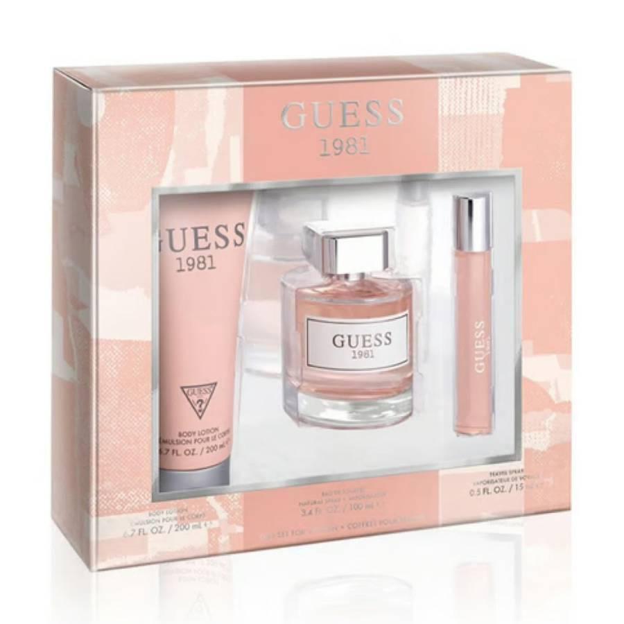 GUESS 1981 - GIFT SET 1981 Eau De Toilette - BODY LOTION + TRAVEL SPRAY + PERFUME