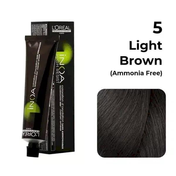 LOREAL PROFESSIONEL PARIS - INOA - 5 - LIGHT BROWN - COLORING CREAM 