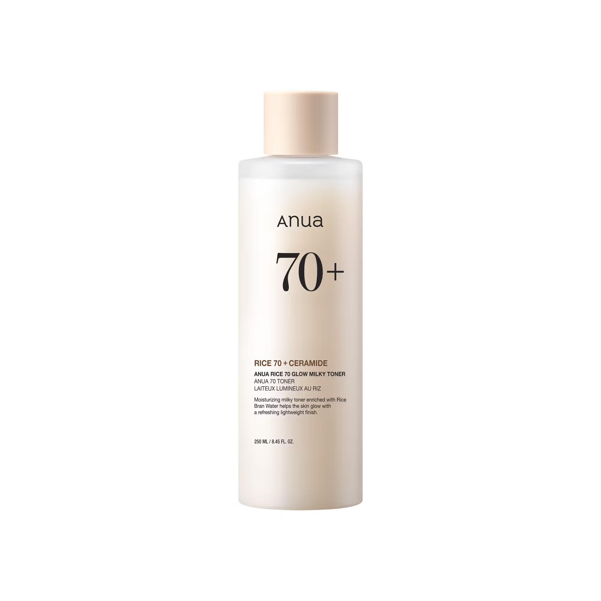 Anua - Rice 70 Glow Milky Toner - with Niacinamide & Ceramide For Glass Skin & Healthy Skin Barrier 