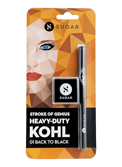 SUGAR Stroke Of Genius Heavy Duty Kohl With Free Sharpener - 01 Back To Black
