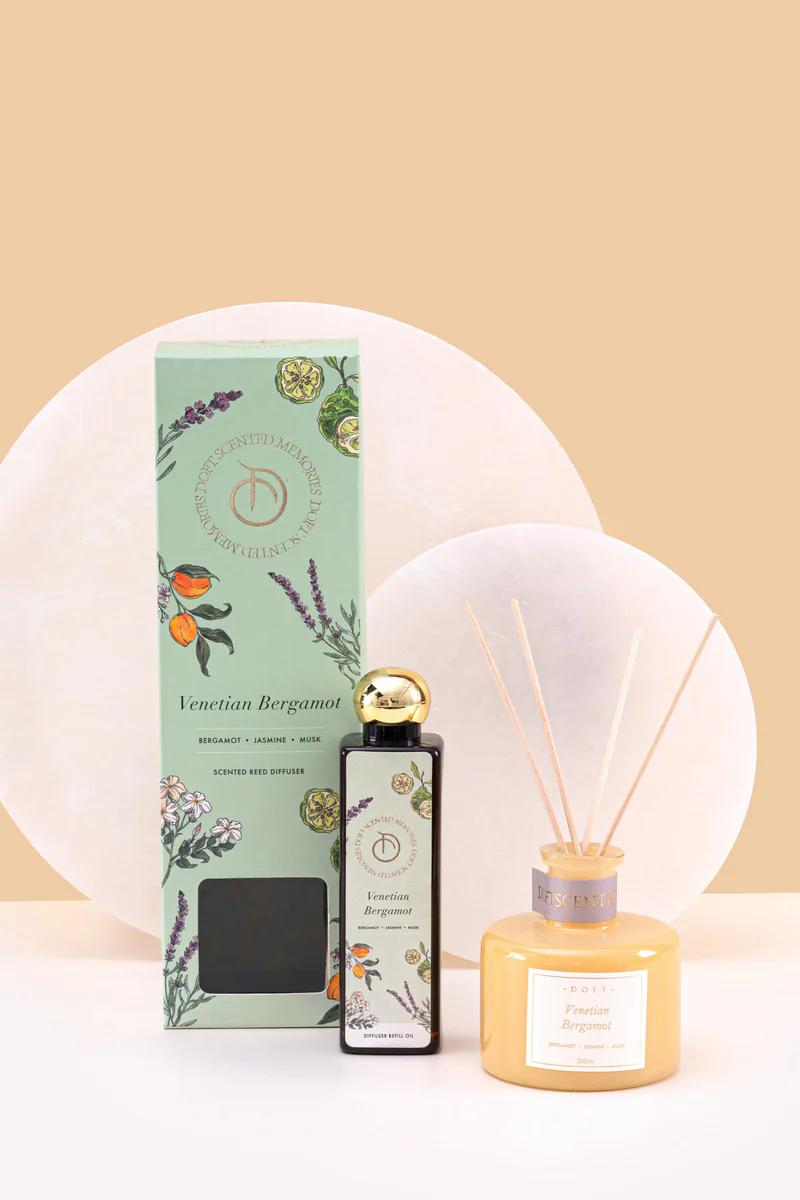 Doft - Venetian Bergamot - Scented Reed Diffuser Set