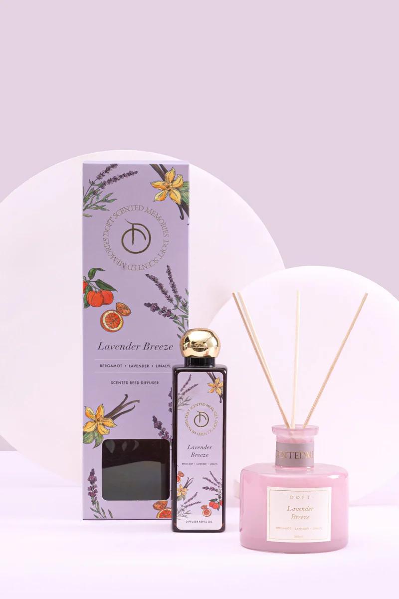 Doft - Lavender Breeze - Scented Reed Diffuser Set