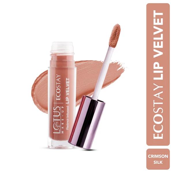 Lotus Make-up - Crimson Silk - Ecostay-Lip Velvet Matte Lip Color with Retinol